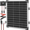 Voltset Solar Panel Kit 50W 12V, Solar Battery Trickle Charger Maintainer, Waterproof Solar Panel + Upgrade Charge Controller + Mount Bracket for Boat RV Motorcycle Marine