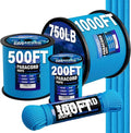 Paracord Rope 750 - Parachute para Cord 4mm 11 Strand Spool Rope Utility Nylon String for Outdoor Camping Survival Utility Tent Crafting DIY Projects - Blue 500ft