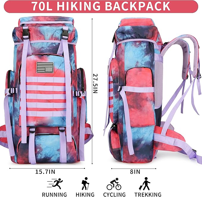 Hiking Backpack for Men 70L/100L Camping Backpack Military Rucksack Molle 3 Days Assault Pack for Climbing | Camping Backpack, 3 Days Assault Pack, for Climbing