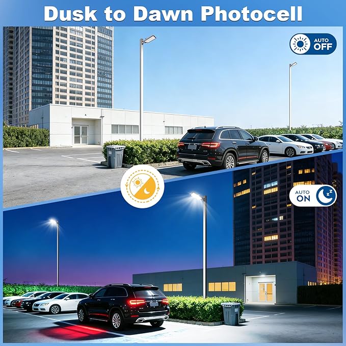 ledmo 480W LED Parking Lot Lights,Professional Super Bright 72000LM for Large Area Lighting,IP65 Waterproof LED Street Light with Dusk to Dawn Adjustable Wall Mount Commercial Security Flood Lights