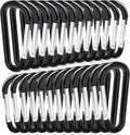 24pc Aluminum Carabiner Clip D Ring, Keychain Spring Hook,Small Carabiners Set for Outdoor Camping Fishing Hiking Car