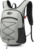 Ultra-Light Soft Daypack 15L/20L, Cushioned Breathable Back Panel Backpack, Lightweight Packable Travel Backpack (Gray, 20L)
