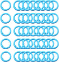 Carabiner Clip 48Pcs Turquoise Metal Key Ring Clip Circle Keychain Rings Bulk Spring O Ring Round Cute Carabiner Spring Snap Hook Key Chain Clips for DIY Keychain Bag Charm Handbag Purse Dog