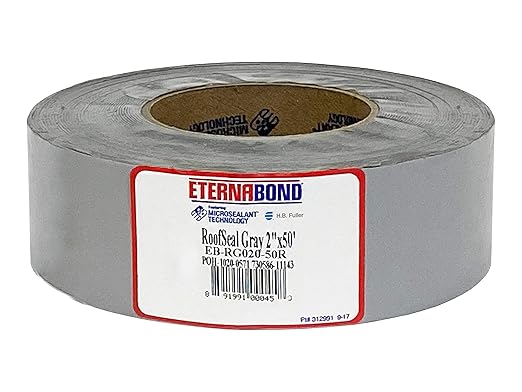 EternaBond RoofSeal Gray 2" x50' MicroSealant UV Stable RV Roof Seal Repair Tape | 35 mil Total Thickness - EB-RG020-50R - One-Step Durable, Waterproof and Airtight Sealant