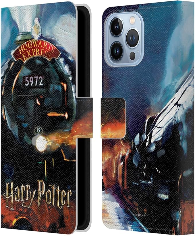 Head Case Designs Officially Licensed Harry Potter Hogwarts Express Prisoner of Azkaban II Leather Wallet Case Compatible with Apple iPhone 13 Pro Max