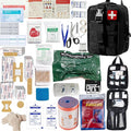 Universal IFAK Trauma First Aid Kit Molle Pouches Emergency Survival Kit Suitable for Home, car, Travel, Camping, Hiking, Sports, Outdoor Emergencies-Quick Response First Aid Essentials (Black)