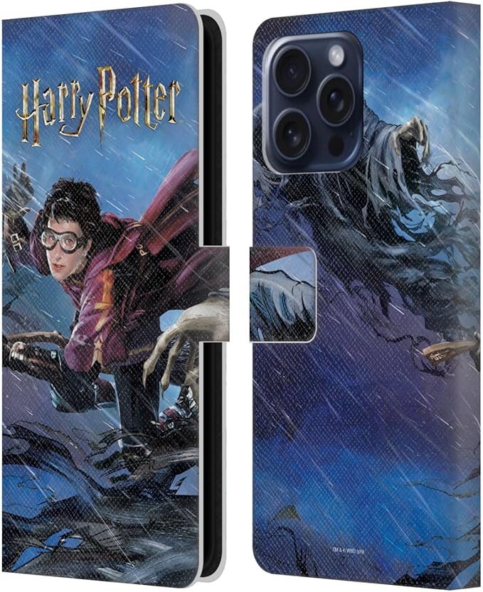 Head Case Designs Officially Licensed Harry Potter Quidditch 1 Prisoner of Azkaban II Leather Wallet Case Compatible with Apple iPhone 16 Pro Max