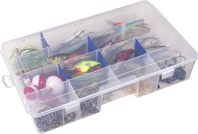 Flambeau Outdoors 7004R Tuff Tainer, Fishing Tackle Tray Box, Includes [9] Zerust Dividers, 16 Compartments - 16.5" x 9.75" x 3.25"