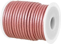 GENIQUE Real/Genuine Round Leather String Cord for Necklace, Bracelets, Jewellery, Braiding (3mm, Mystique Pink)
