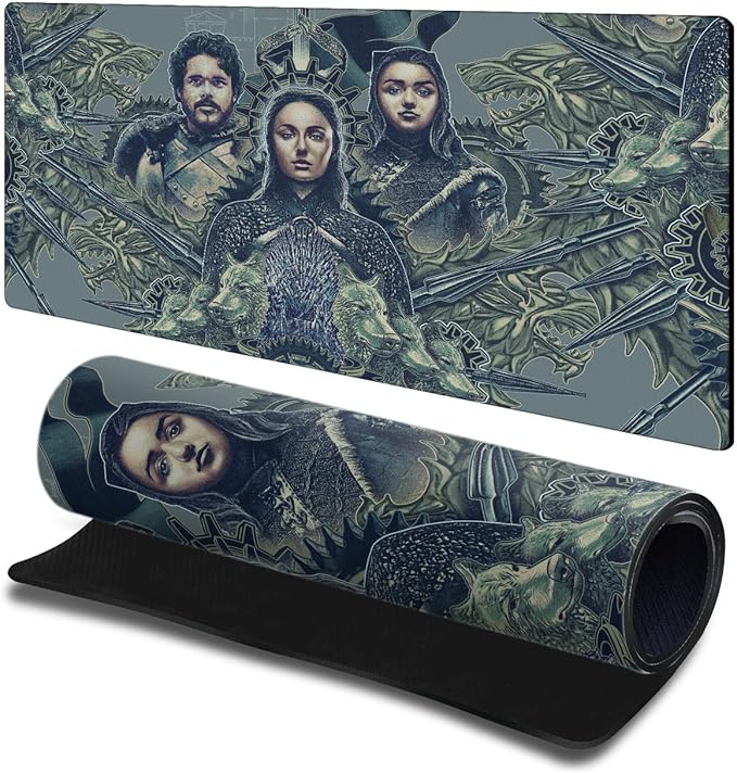 Head Case Designs Officially Licensed HBO Game of Thrones Robb, Sansa, Arya Graphic Art 23.62 x 11.81 x 0.12 inches (600 x 300 mm) - L Gaming Office Desk PC Keyboard Mouse Mat Pad