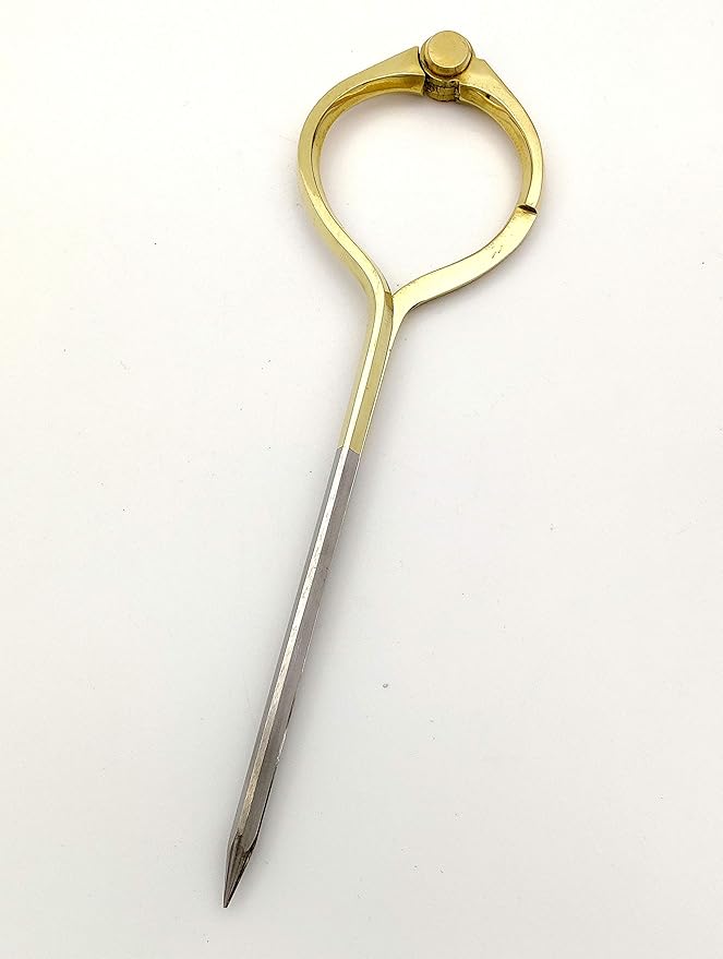 5MoonSun5's Vintage Navigation Straight Pattern Artist Divider Solid Brass Drawing Tool Professional 8" Long with Solid Steel Points Marine Compass with Handmade Leather Case