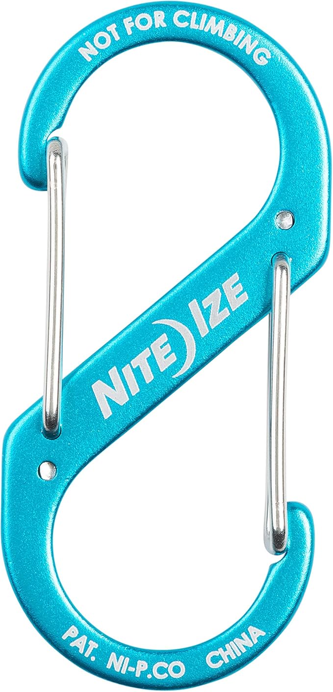 Nite Ize Size-3 S-Biner Dual Carabiner, Aluminum, Blue