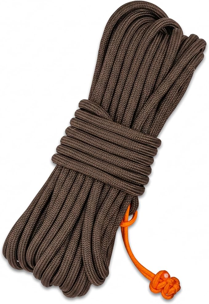 Titan Survival Patented Paracord 550-25ft, 100ft, 500ft & Color Options - 620LB Strength Survival Paracord Military Spec with 3 Strands - Heavy Duty Hank Cord for Camping & Outdoors with Firestarter