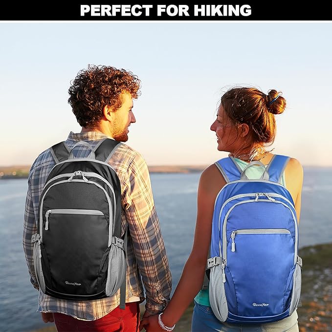 Seektop Lightweight Packable Hiking Backpack Waterproof Expandable 20L-28L for Women Men, RFID Day Pack for Travel & Camping