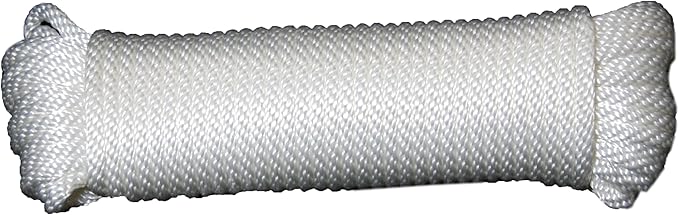 T.W Evans Cordage Co. 44-128 3/8-Inch Solid Braid Nylon Rope 100-Feet Hank