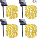 Extra-Long Solar String Lights for Outside, 4 Pack 400LED Solar Fairy Lights Outdoor Waterproof, Copper Wire with 8 Modes Solar Twinkle Lights for Tree Garden Party Patio Xmas Decor (Warm White)