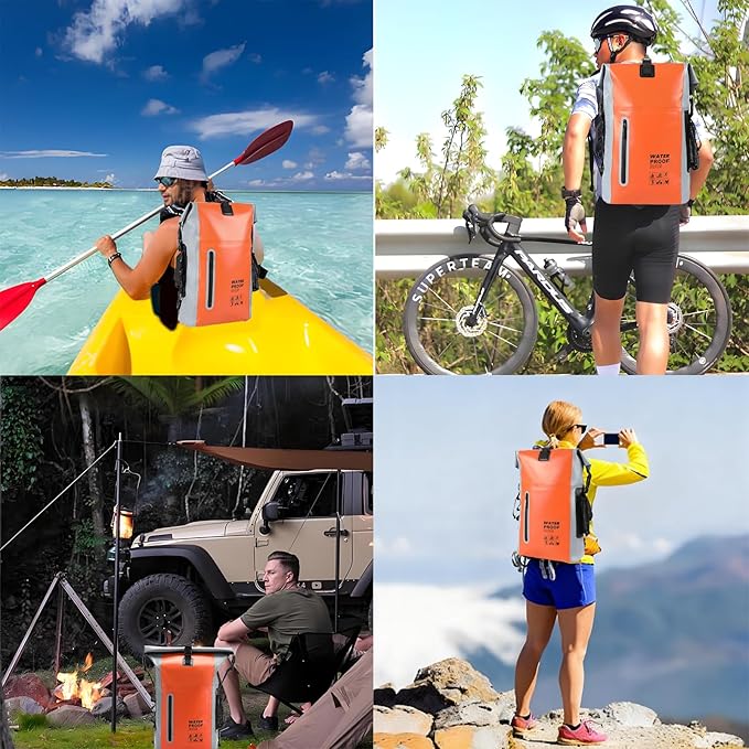 Waterproof Backpack, Waterproof Backpack That Can Float, Suitable for Kayaking And Beach Activities, Outdoor Moisture-Proof Bag