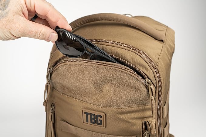 Tactical Baby Gear Daypack Tactical Diaper Bag Backpack for Dads - MOLLE compatible, Built-in Changing Mat, Stroller Straps (Coyote Brown 4th Gen)