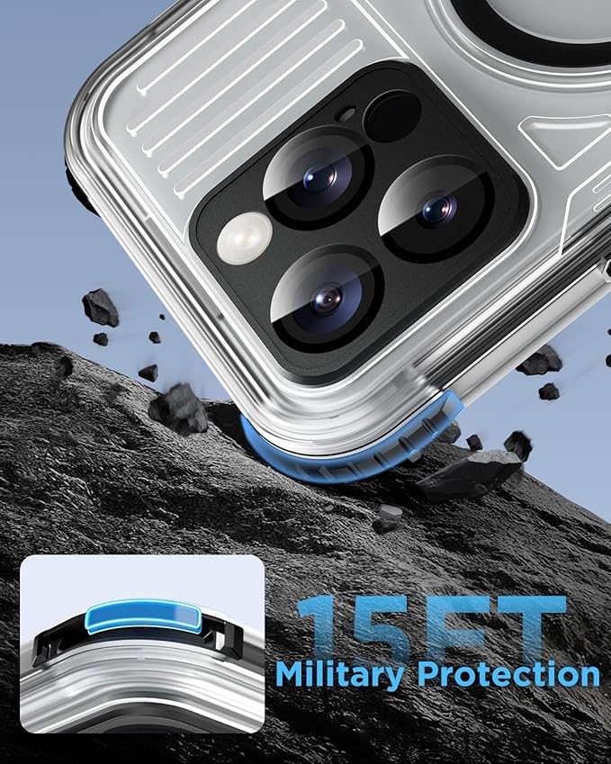 for iPhone 16 Pro Max Waterproof Case with Magsafe, Built-in [Privacy Screen Protector] [Lanyard], IP68 Water Proof Full Body Dustproof Anti-Spy Frosted Protective Phone Cover, 6.9" Black