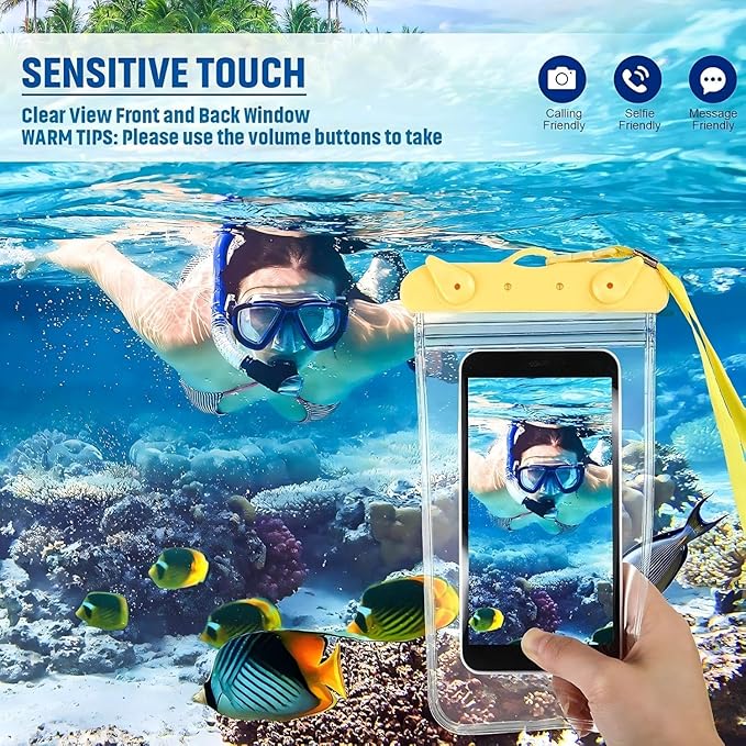 Weewooday 120 Pieces Waterproof Phone Pouch Bulk Universal Multicolor Cellphone Case Ipx8 Waterproof up to Smartphone 6.9 Inch for Cruise Gifts Beach Pool Party Outdoor Swimming Snorkeling