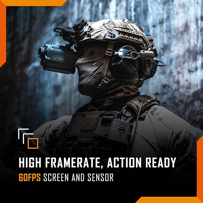 Nightfox Prowl 2 Night Vision Goggles, Infrared Night Vision Monocular, Wide Angle Lenses, Up to 105° FOV, Covert 940nm IR, 32GB SD Card, IP65 Waterproof, Head & Helmet Mounted Digital NVG for Airsoft