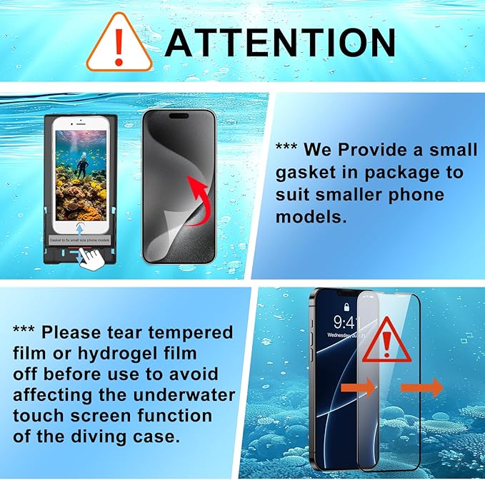 2026 Diving Snorkeling Phone Case for iPhone 17/16/15/14/13/12/11 Pro Max/XS/X Samsung Galaxy S26/S25/S24 Professional Scuba Dive Waterproof Underwater Photo Video Cover (4TH Gen, Teal)