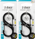 Nite Ize LSB3-01-R6 S-Biner SlideLock Dual Locking Carabiner, Size #3, Stainless (Pack of 2)