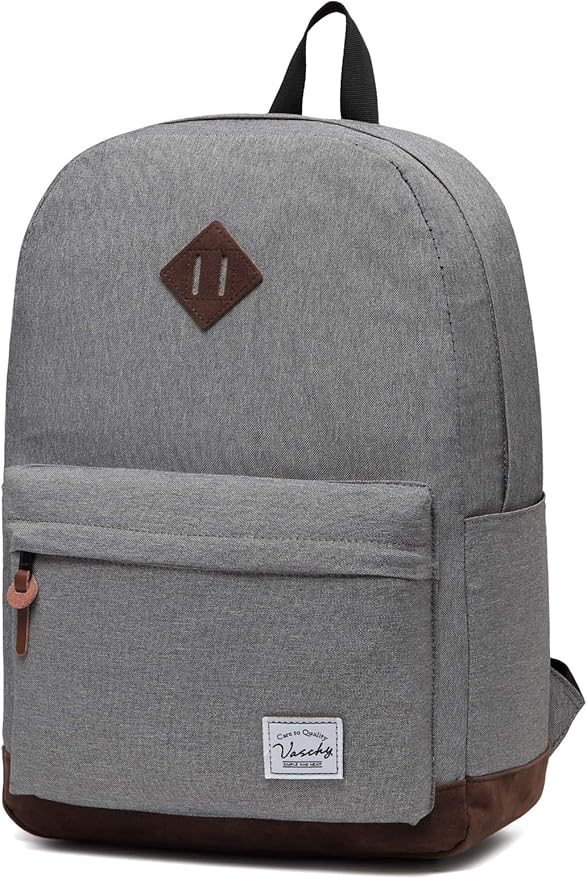 Backpack for Men Women,VASCHY Classic Water-resistant Lightweight Travel School Backpack Casual Daypack