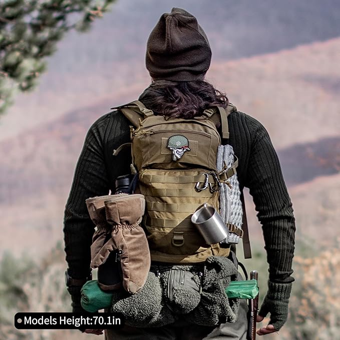 Mardingtop Small Tactical Backpack,Molle Hiking Backpack for Backpacking,Cycling and Biking,15L/25L Backpack