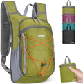 13L Small Hiking Backpack for Women Men, Lightweight Foldable Day pack, Packable Daypack for Travel, Camping (Green)