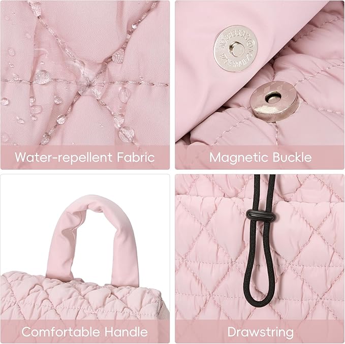 CLUCI Puffy Quilted Backpack Purse for Women, Casual Lightweight Daypack for Women Travel | Purse, Casual, Lightweight, Travel