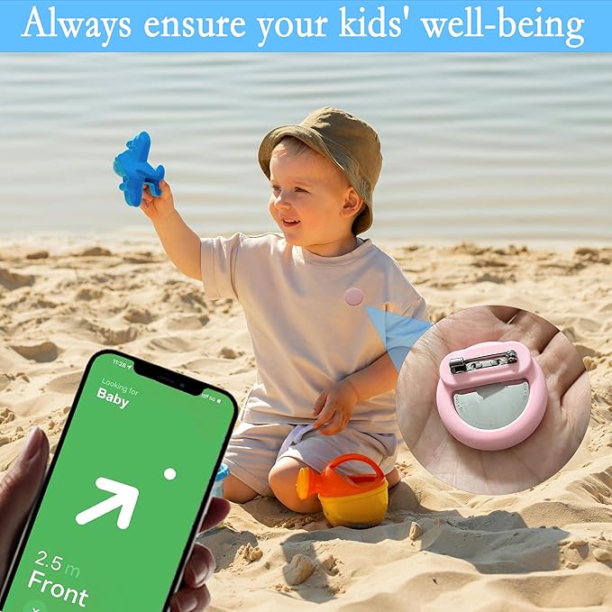 Air Tag Holder for Kids (4 Pack), Hidden GPS Tracker Case with Invisible Pin for Airtag Gen 2/1, Silicone Protective Cover for Toddlers, Children,Elderly, Cloth, Pants(Dark Blue+Sky Blue+Pink+Purple)
