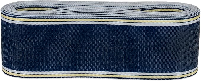 Lawn Chair USA Replacement Lawn Chair Webbing - Webbing for Lawn Chairs, Beach and Camping. UV-Resistant Webbing Strap Made with Durable Polypropylene (3" x 50', St. Augustine Blue)