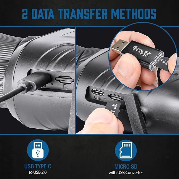 Barska NV-1 Digital Night Vision Monocular – Compact Infrared Scope for Day & Night Use – HD Photo/Video, Rechargeable Battery, USB/Micro SD Compatible