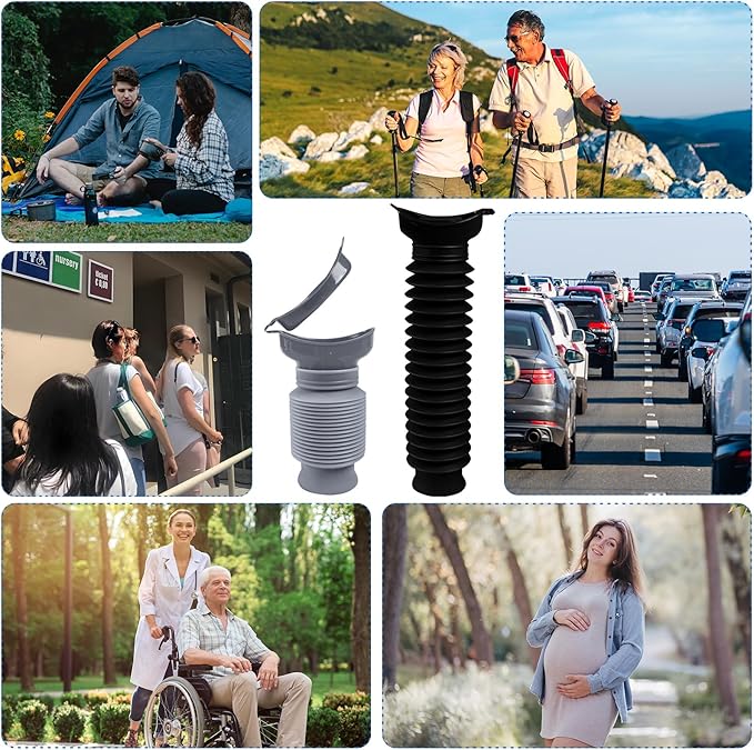 Pee Bottles for Men, Portable Urinal for Men, Collapsible Urine Bottle 750ML, Car Urinals for Men and Women, Emergency Urinal Shrinkable Pocket Toilet for Travel, Camping, Traffic Jam, Road Trips