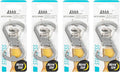 Nite Ize Ahhh... Stainless Bottle Opener - Keychain with S-Biner Functionality - Heavy-Duty Dual Bottle Opener Carabiner - Keychain Accessories - Stainless Steel, 4 Count (4 Pack)