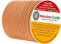 Mandala Crafts Round Genuine Camel Leather Cord for Jewelry Making – 2mm Cowhide Leather Rope String Lace for Kumihimo – 20 Yards Cowhide Craft Cording Spool