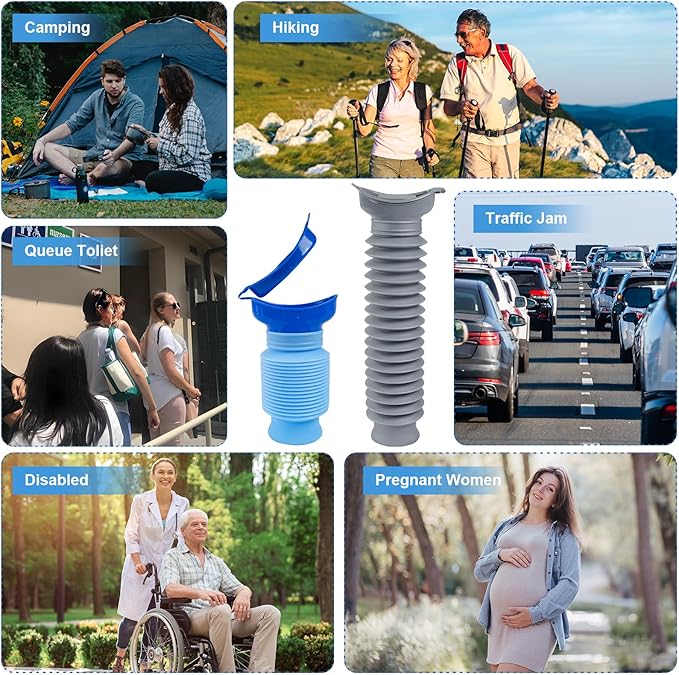 Pee Bottles for Men, Portable Urinal for Men, Collapsible Urine Bottle 750ML, Car Urinals for Men and Women, Emergency Urinal Shrinkable Pocket Toilet for Travel, Camping, Traffic Jam, Road Trips