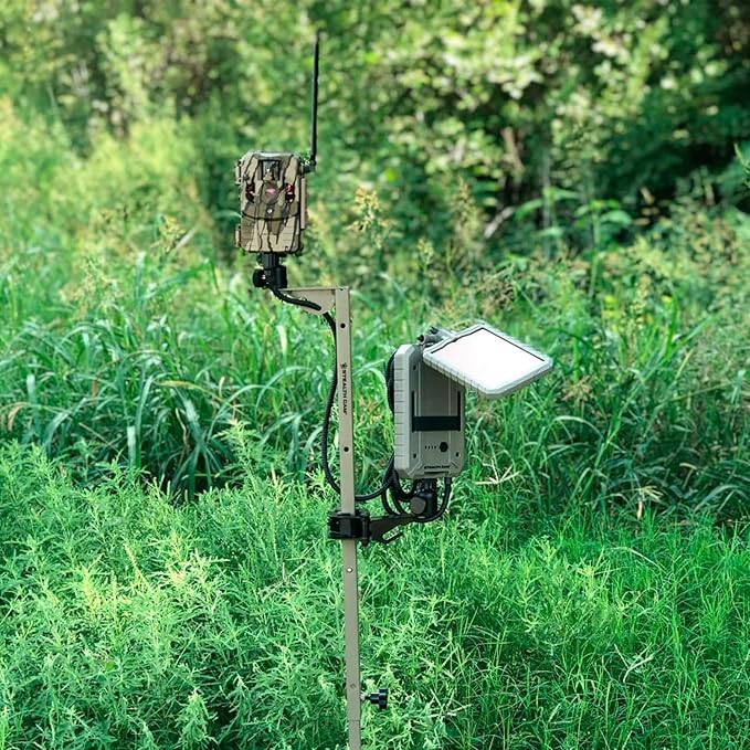 Stealth CAM Adjustable 29"-49" Expandable Height 1/4" Tripod Multi-Pivot Stable Rugged Steel Hunting Trail Camera & Solar Pak Battery Mounting Post