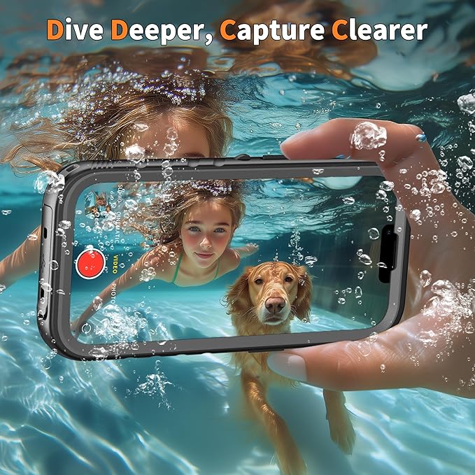 Cozycase for iPhone 15 Case Waterproof - 360 Heavy Duty with Screen/Camera Protector Shockproof IP68 Underwater Dustproof Water Dust Shock Proof Double Full Body/Front and Back 15 Protective Case Slim