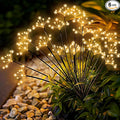 Solar Garden Lights 6 Pack Waterproof Solar Swaying Starburst Light Outdoor Lights for Yard Patio Walkway Pathway Party Wedding Christmas Decorative, Warm White