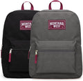 Montana West Backpack for Women Men 2 PCS Lightweight College Bookbags Casual Daypack Backpacks for Commute & Travel