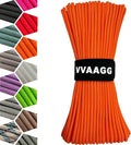 VVAAGG 1000 Orange Paracord 50FT Utility Parachute Cord 4mm Nylon String12 Strand Nylon Camping Rope, Tent Rope, Clothsline Rope for Survival & Camping Gear (Orange, 50FT)