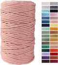 Brick Red Macrame Cord 4mm x 109Yards,Colored Cotton Rope Craft Cord Colorful Cotton Cord Twine for Wall Hanging Plant Hangers Crafts Knitting Decorative Projects