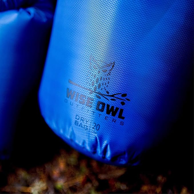 Wise Owl Outfitters Waterproof Dry Bag 3-Pack – Lightweight & Airtight 5L/10L/20L Small & Large Dry Bags for Kayaking, Beach, Travel, Boating, Hiking