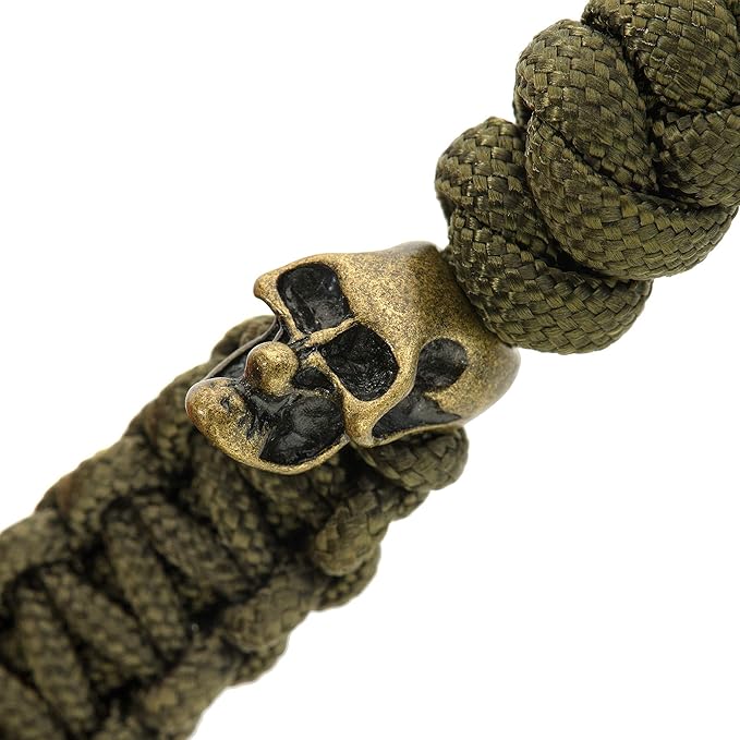M-Tac Skull Knife Lanyard with Bead – Paracord Lanyard for Knives & EDC – Tactical Knife Fob Pull Cord – Durable Paracord