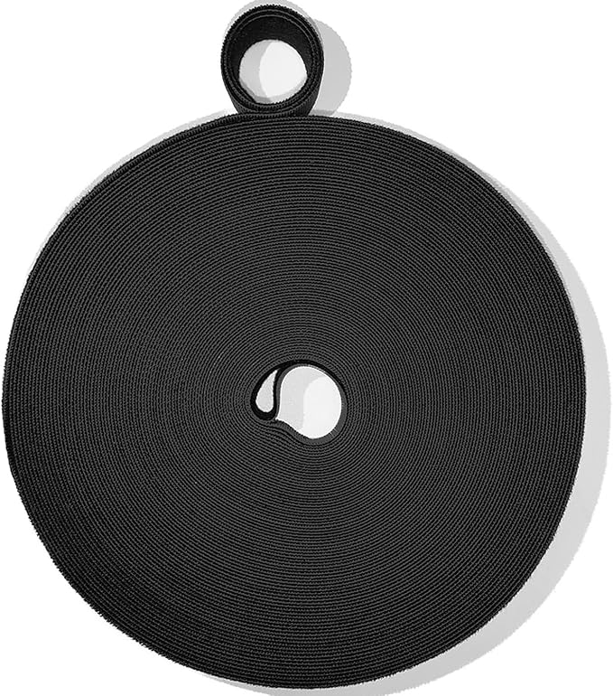 82ft 3/4 inch Fastening Cable Ties, Hitotsu Reusable Hook and Loop Roll, Self-Gripping Bundling Strips for Cord Manage,Home, Office, Electrical Cords, Host Room, Black