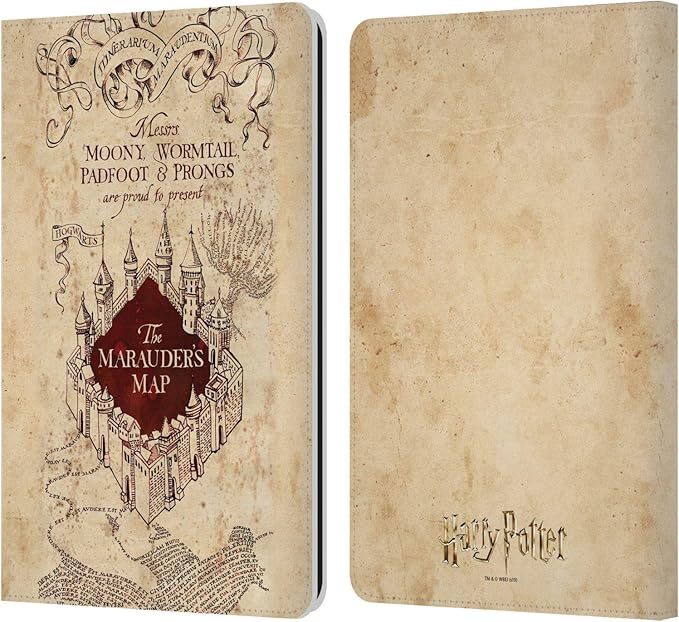 Head Case Designs Officially Licensed Harry Potter The Marauder's Map Prisoner of Azkaban II Leather Book Wallet Case Cover Compatible with Kindle Paperwhite 1/2 / 3