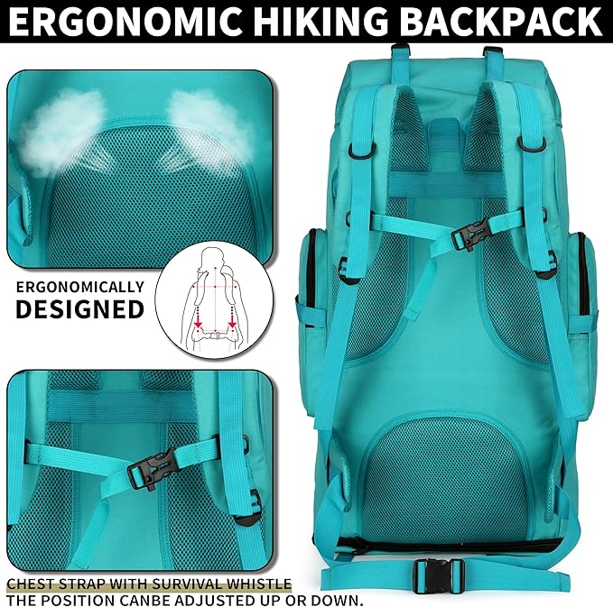 Hiking Backpack for Men 70L/100L Camping Backpack Military Rucksack Molle 3 Days Assault Pack for Climbing | Camping Backpack, 3 Days Assault Pack, for Climbing