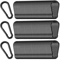 200 Pack M5 Carabiners, 3/16Inch Galvanized Steel Black Quick Link Small Carabiner Clips, 2'' Spring Carabiner Link Buckle for Fishing Camping Hammock Dog Leashes-220LBS Holding Capacity